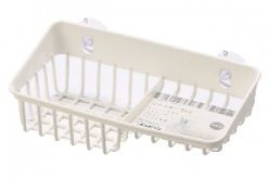 Giá để giẻ rửa bát 2 ngăn dạng lưới màu trắng Inomata