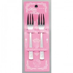 Set 2 dĩa inox hình Hello Kitty