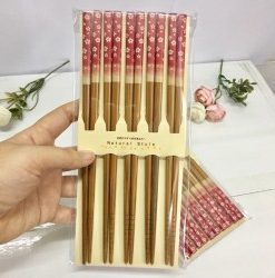 Set 5 đôi đũa hoa đỏ (Made in Japan)
