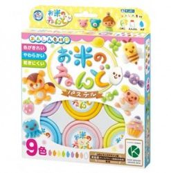 Bộ 9 hộp đất nặn màu sắc bằng bột gạo GINCHO (mẫu 2)