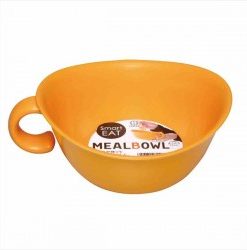 Bát ăn cho bé có quai cầm màu cam