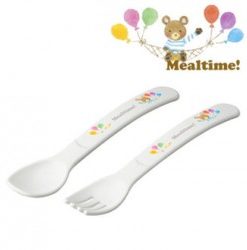 Set 2 thìa dĩa nhựa cho bé OSK