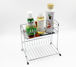 Kệ để gia vị, đồ dùng nhà bếp 2 tầng bằng inox