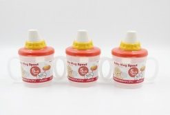 Cốc tập uống có vòi hút màu cam