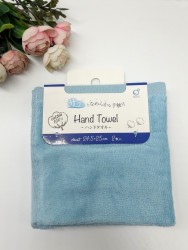 Set 2 khăn mặt mềm mịn cho bé 100% cotton (màu xanh)