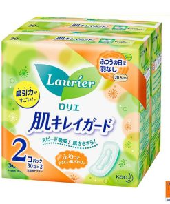 Set 2 gói băng vệ sinh ngày Laurier không cánh (30 miếng/gói)