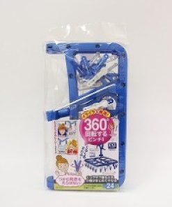 Khung phơi  24 kẹp xoay 360 độ màu xanh