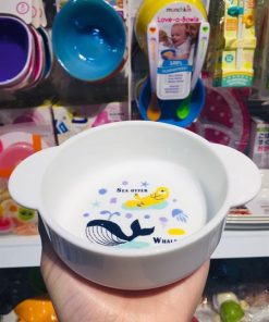 Bát ăn cho bé có quai cầm,  hình cá voi