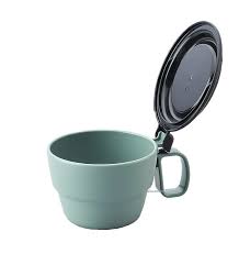Cốc súp có nắp đậy 300ml  (màu xanh)