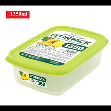 Hộp nhựa nắp dẻo 1350ml  (màu xanh)