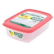 Hộp nhựa nắp dẻo 1350ml  (màu hồng)