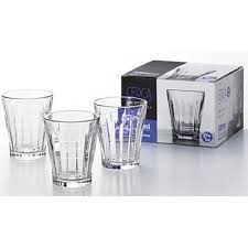 Set 4 cốc thủy tinh 320ml kẻ sọc