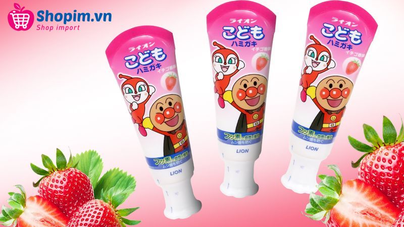 Kem đánh răng cho bé Lion vị dâu