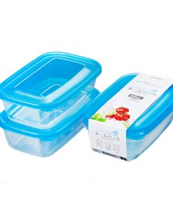 Set 2 hộp nhựa 800ml màu xanh