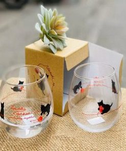 Cốc thủy tinh cỡ đại hình  mèo 495ml (Mẫu 2)