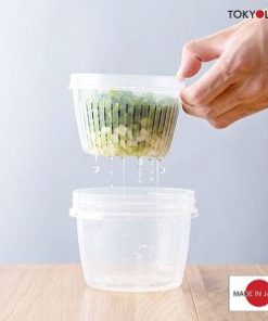 Hộp nhựa đựng thực phẩm  2 lớp 500ml dáng tròn  Nakaya