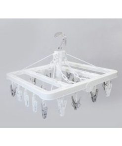 Khung phơi 24 kẹp cao  cấp dáng vuông (màu trắng)